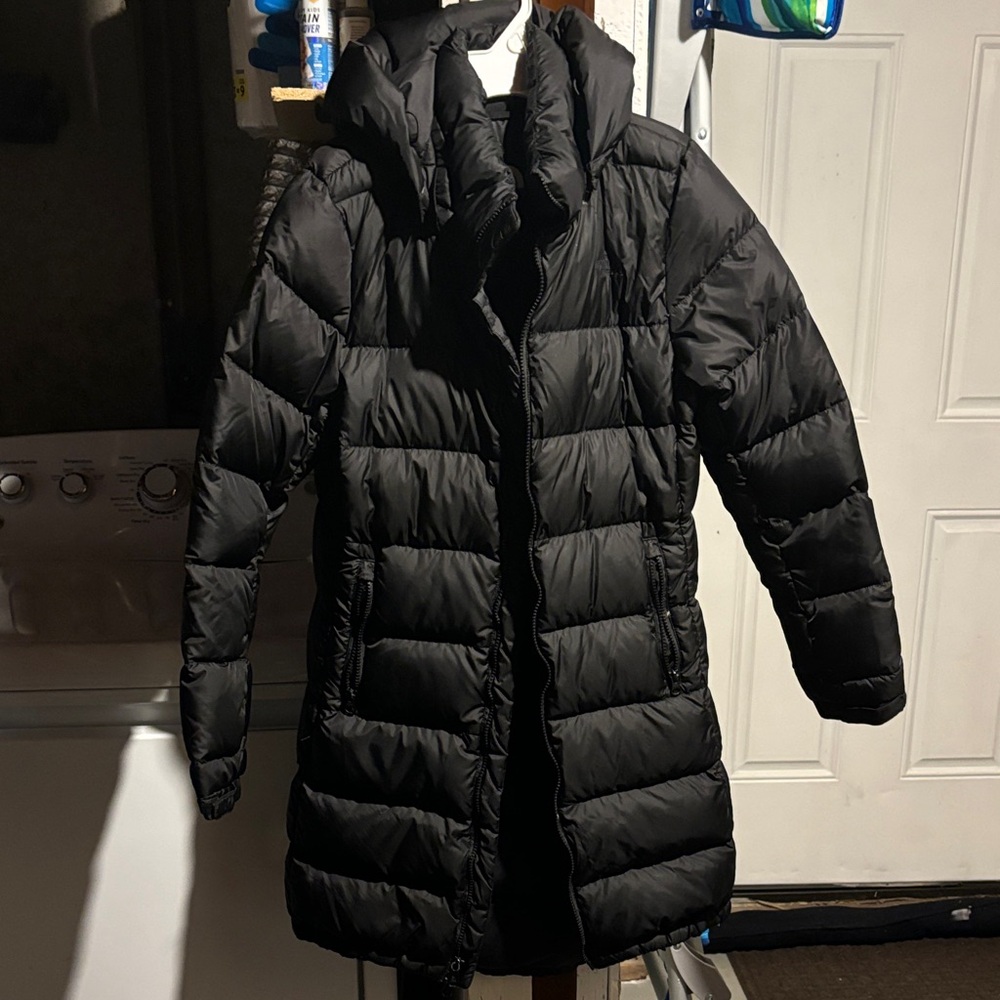 Black Puffer Jacket with Hood north face